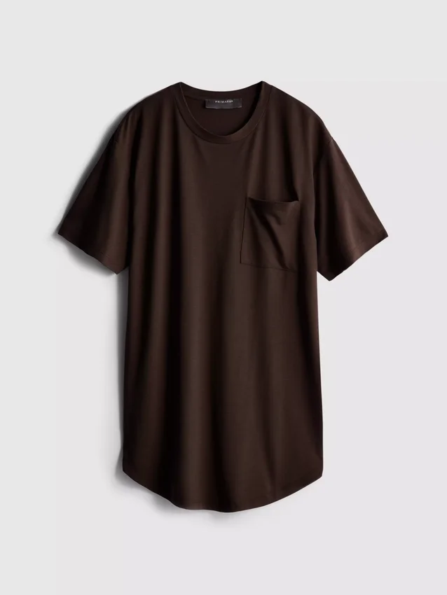 Crew neck longline tee