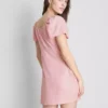 Crinkle cap-sleeve mini dress
