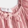 Crinkle cap-sleeve mini dress