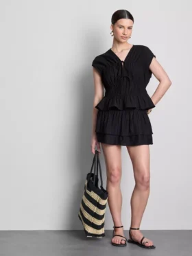 Crinkle rara mini skirt