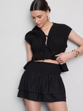 Crinkle rara mini skirt
