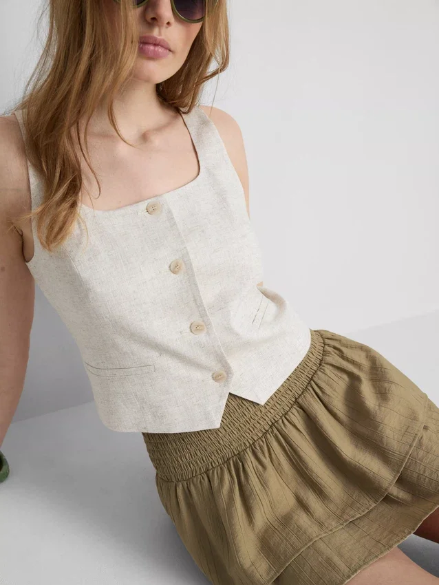 Crinkle rara mini skirt