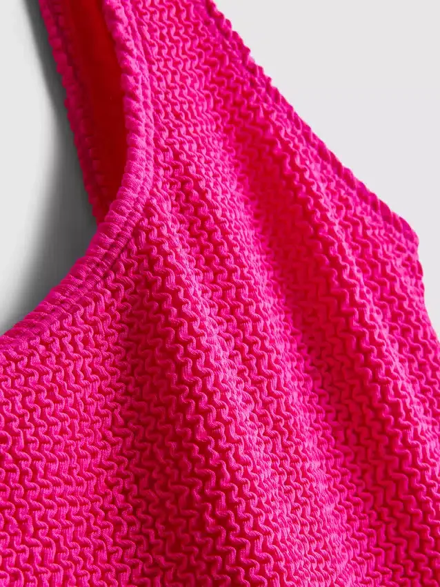 Crinkle scoop back swimsuit