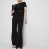 Crinkle straight-leg drawstring pants