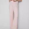 Crinkle straight-leg drawstring pants