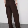 Crinkle straight-leg drawstring pants