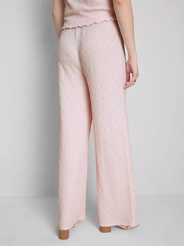 Crinkle straight-leg drawstring pants