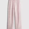 Crinkle straight-leg drawstring pants