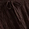 Crinkle straight-leg drawstring pants