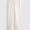 Crinkle straight-leg trousers