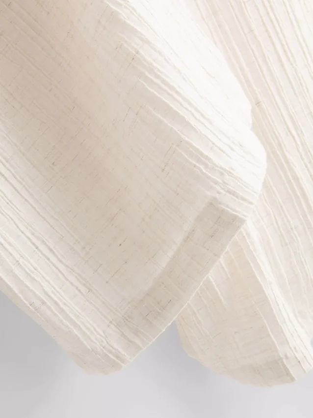 Crinkle straight-leg trousers