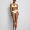 Crinkle triangle bikini top