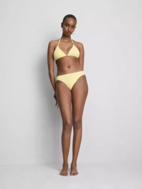 Crinkle triangle bikini top