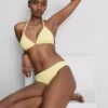Crinkle triangle bikini top