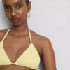 Crinkle triangle bikini top