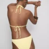 Crinkle triangle bikini top