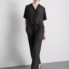 Crinkle wide leg pants