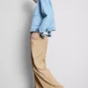Crinkle wide leg pants