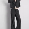 Crinkle wide leg pants