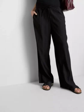 Crinkle wide leg pants