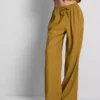 Crinkle wide leg pants