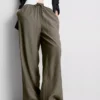 Crinkle wide leg pants