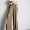 Crinkle wide leg pants