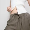 Crinkle wide leg pants