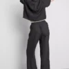 Crinkle wide leg pants