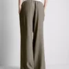 Crinkle wide leg pants