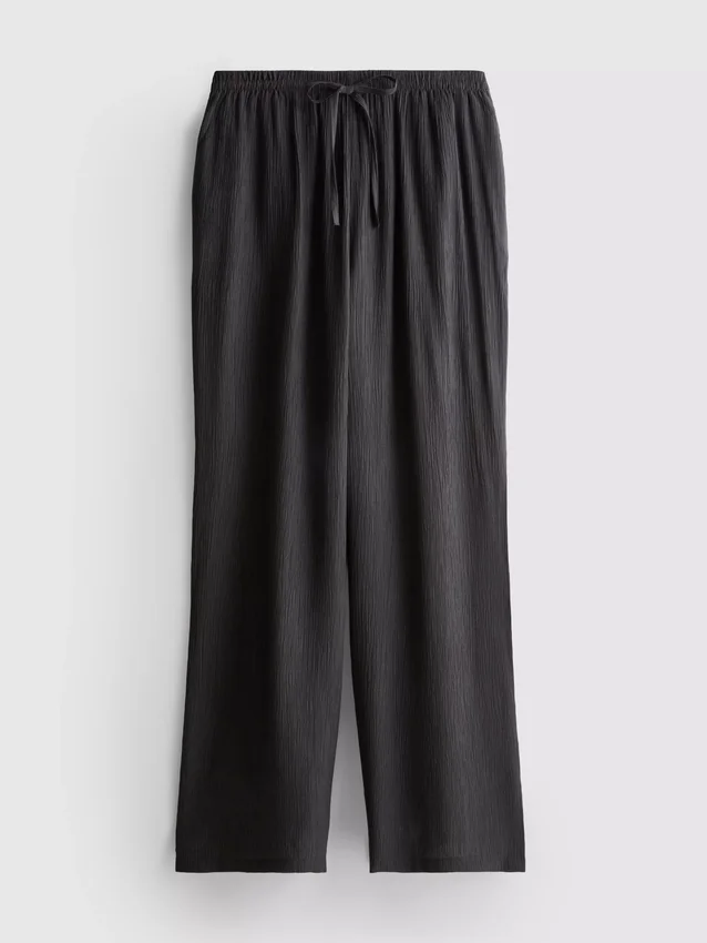 Crinkle wide leg pants