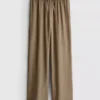 Crinkle wide leg pants