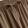 Crinkle wide leg pants