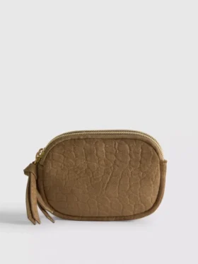Croc-effect coin purse