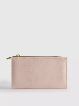 Croc-effect purse