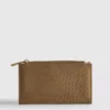 Croc-effect purse