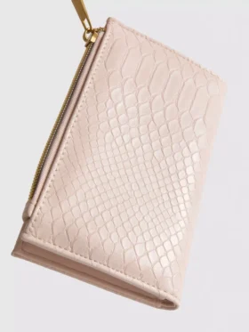Croc-effect purse