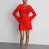 Crochet beach mini dress