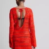 Crochet beach mini dress