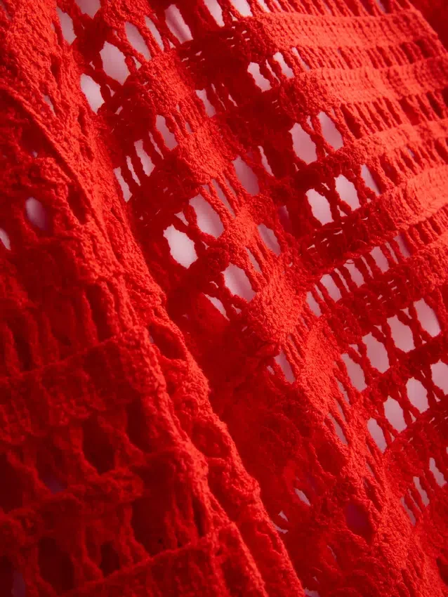 Crochet beach mini dress
