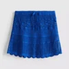 Crochet beach mini skirt