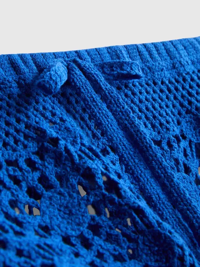 Crochet beach mini skirt