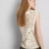 Crochet cap-sleeve vest