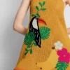 Crochet embroidered beach mini dress