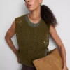 Crochet side-tie tank