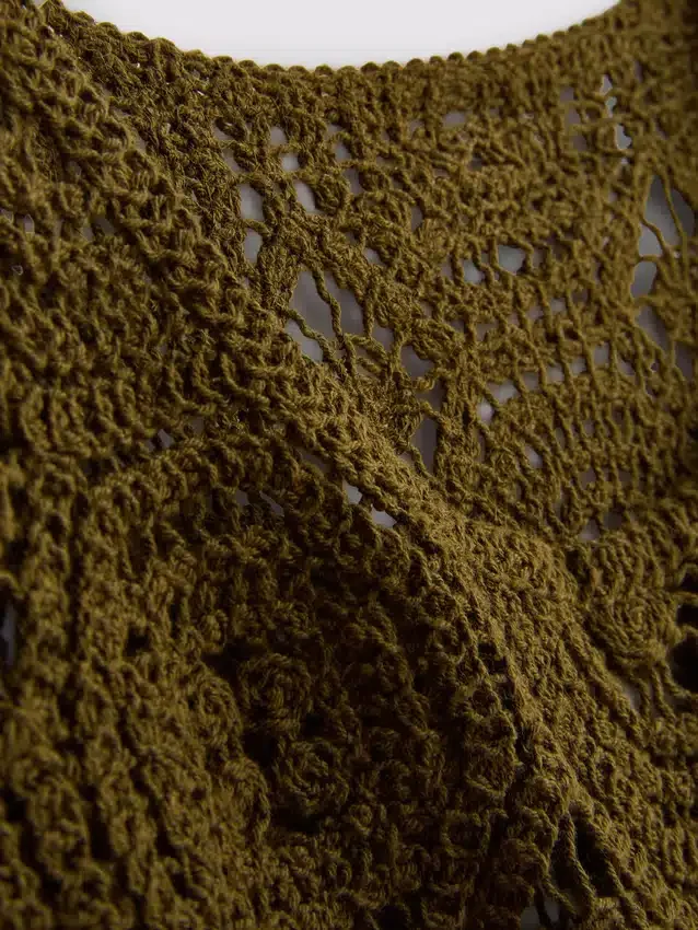 Crochet side-tie tank