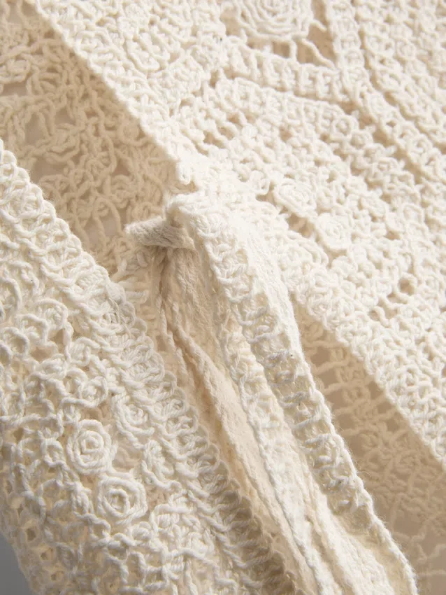 Crochet side-tie tank