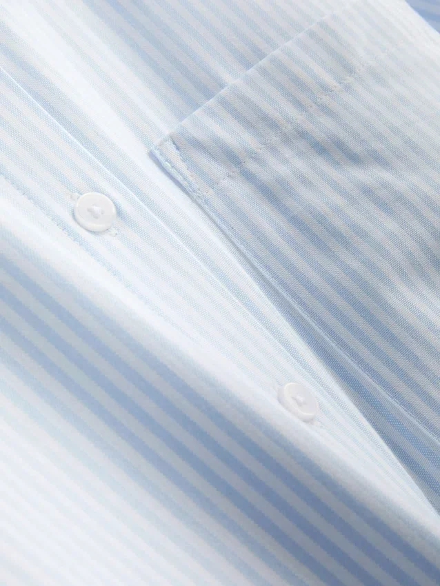 Cropped boxy short-sleeve oxford shirt