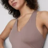 Cropped v-neck active top