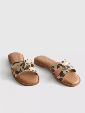 Cross strap mule sandals
